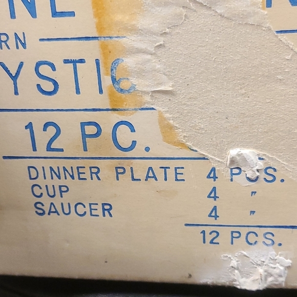 CARICO Fine China 12 pc MYSTIQUE 7955 , 4 TEA CUPS - Picture 9 of 10